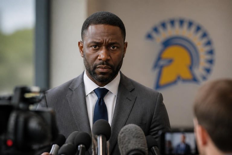simone biles' advocaat uit scherpe kritiek op san jose state university (sjsu) in reactie op het volleybalschandaal, benadrukkend de noodzaak van rechtvaardigheid en verantwoordelijkheid.