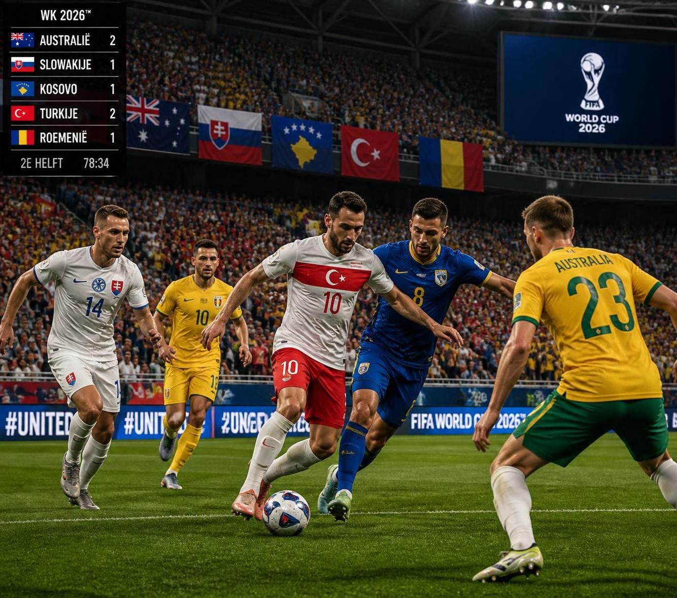 ontdek onze voorspelling voor het wk 2026 en wie er zal winnen tussen australië, slowakije, kosovo, türkiye en roemenië. analyse van teams, kansen en opkomende sterren.